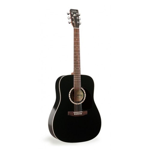 A&L 23622 электроакустическая гитара, цвет черный, с кейсом