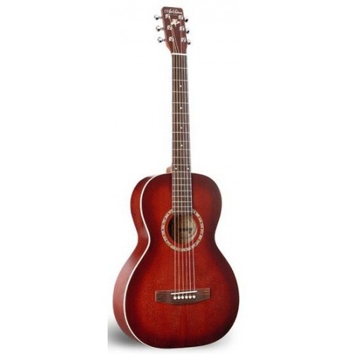 A&L 23530 электроакустическая гитара, цвет бордовый, с чехлом