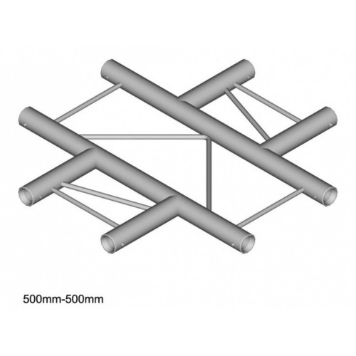 Dura Truss DT 22 C41H-X X-joint узел стыковочный четырехлучевой (горизонтальный)- крестовина, 90°, длина сторон 50 см